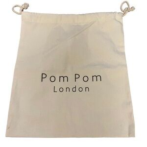 Pom Pom London cotton muslin drawstring storage dust bag for purse etc